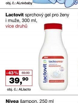 Lactovit sprchový gel pro ženy i muže, 300 ml, více druhů
