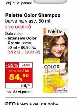Palette Color Shampoo barva na vlasy, 50 ml, více odstínů