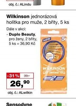 Wilkinson jednorázová holítka pro muže, 2 břity, 5 ks