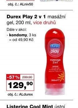 Durex Play 2 v 1 masážní gel, 200 ml, více druhů