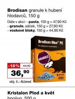 Brodisan granule k hubení hlodavců