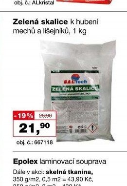 Zelená skalice k hubení mechů a lišejníků