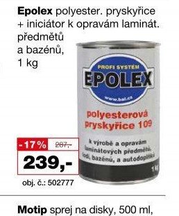Epolex polyester. pryskyřice + iniciátor