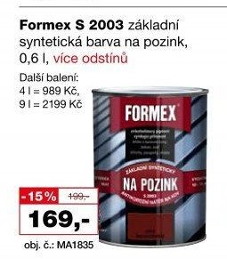 Formex S 2003 základní syntetická barva na pozink, 0,6 l, více odstínů