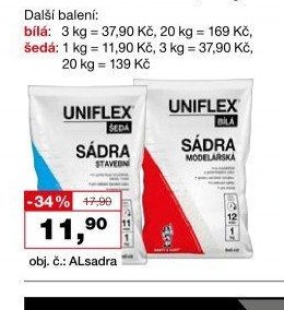 Sádra bílá modelářská, 1 kg