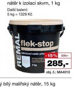 Remal Flek-Stop základní nátěr k izolaci skvrn, 1 kg