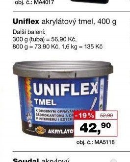 Uniflex akrylátový tmel, 400 g