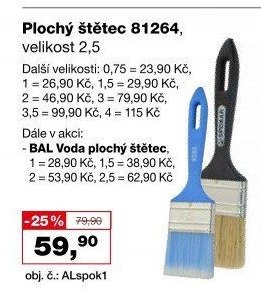 Plochý štětec 81264, velikost 2,5