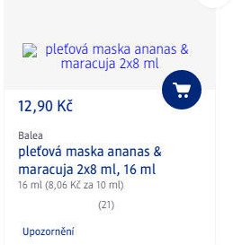 Balea pleťová maska ananas & maracuja 2x8 ml - dm drogerie aktualniletaky.eu