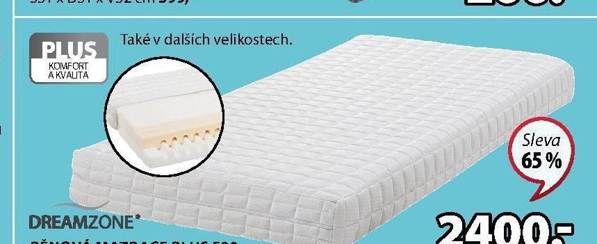 PĚNOVÁ MATRACE PLUS F90
