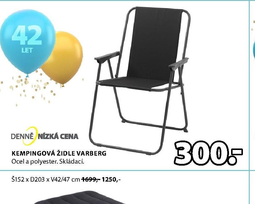 KEMPINGOVÁ ŽIDLE VARBERG