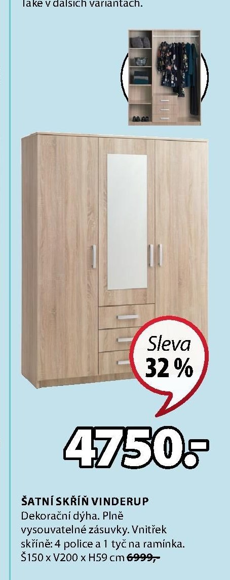 ŠATNÍ SKŘÍŇ VINDERUP