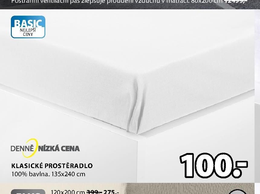 Klasické prostěradlo