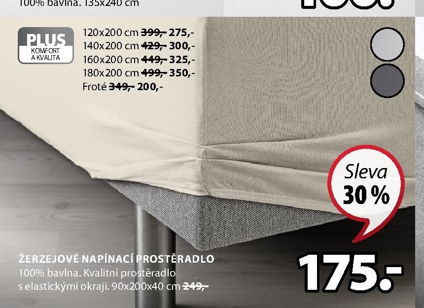 Žerzejové napínací prostěradlo