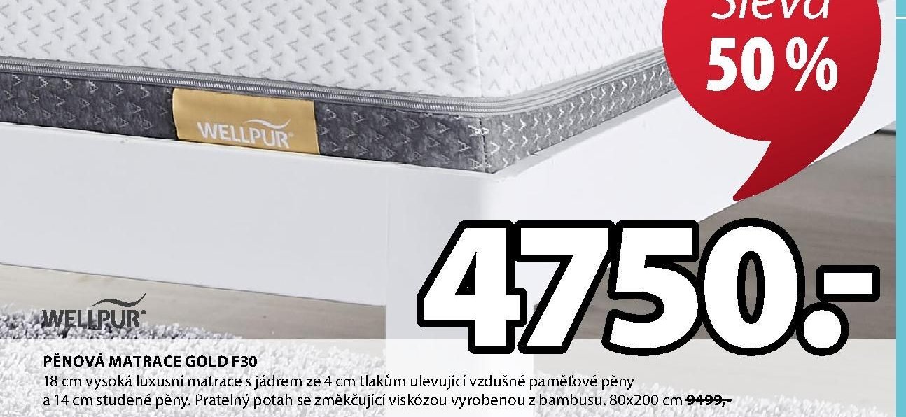 Matrace WELLPUR GOLD F30