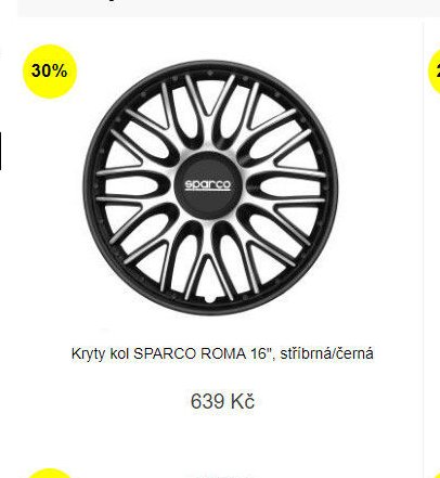 Kryty kol SPARCO ROMA 16