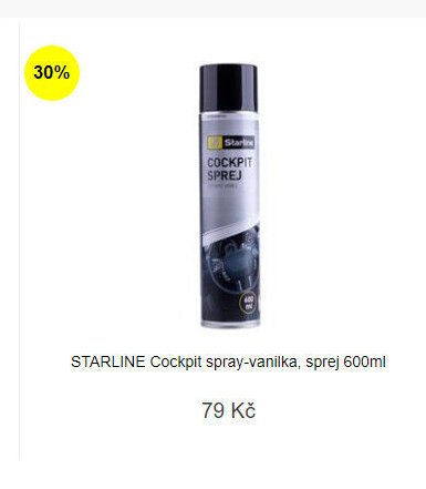 STARLINE Cockpit spray-vanilka, sprej 600ml