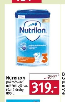 NUTRILON pokračovací mléčná výživa, různé druhy, 800 g