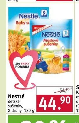NESTLÉ dětské sušenky, 2 druhy, 180 g
