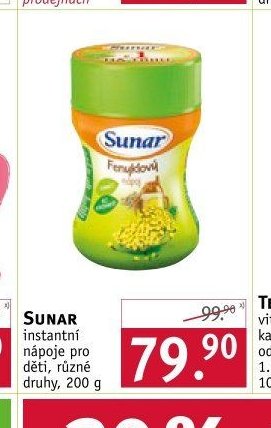 SUNAR instantní nápoje pro děti, různé druhy, 200 g