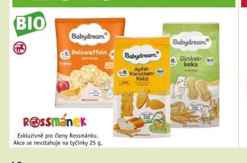 BABYDREAM snacky a sušenky