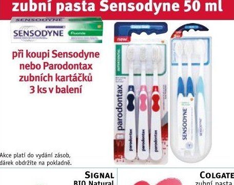 Sensodyne a Parodontax zubní kartáčky