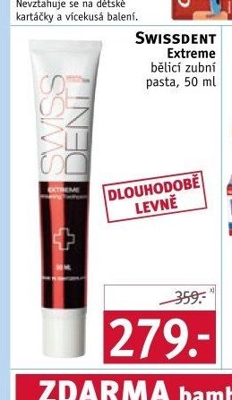 SWISSDENT Extreme bělící zubní pasta 50 ml