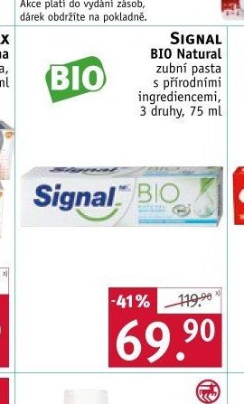 SIGNAL BIO Natural zubní pasta 75 ml
