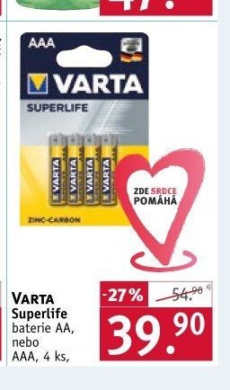 Varta Superlife baterie
