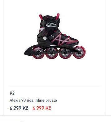 K2 Alexis 90 Boa inline brusle