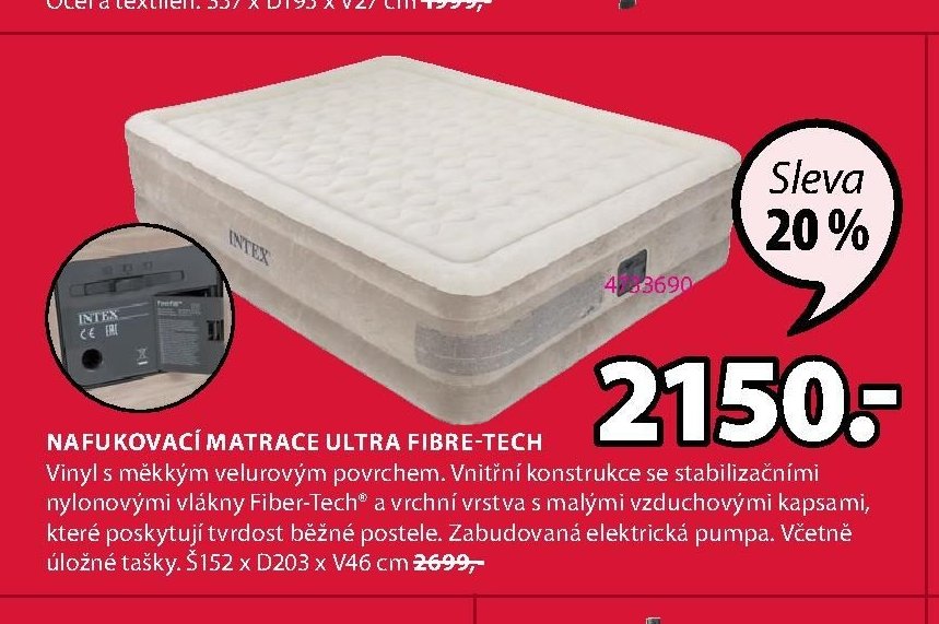 Nafukovací matrace ULTRA FIBRE-TECH
