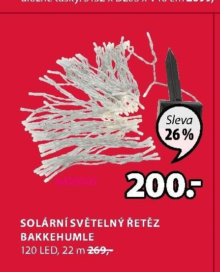 Solární světelný řetěz BAKKEHUMLE