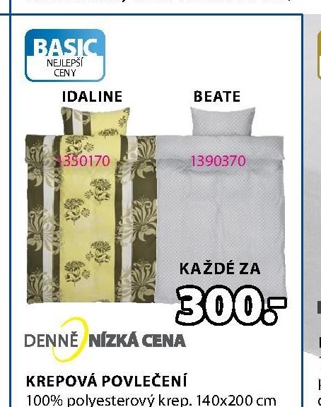 KREPOVÁ POVLEČENÍ IDALINE, BEATE