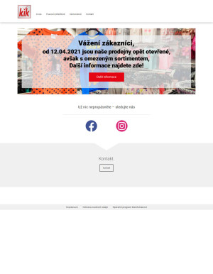 aktuální leták Kik textil 5.5.2021-11.5.2021