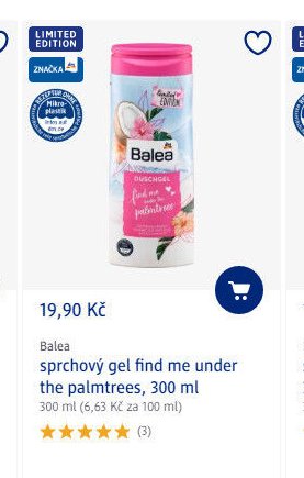 Balea sprchový gel find me under the palmtrees, 300 ml - dm drogerie aktualniletaky.eu