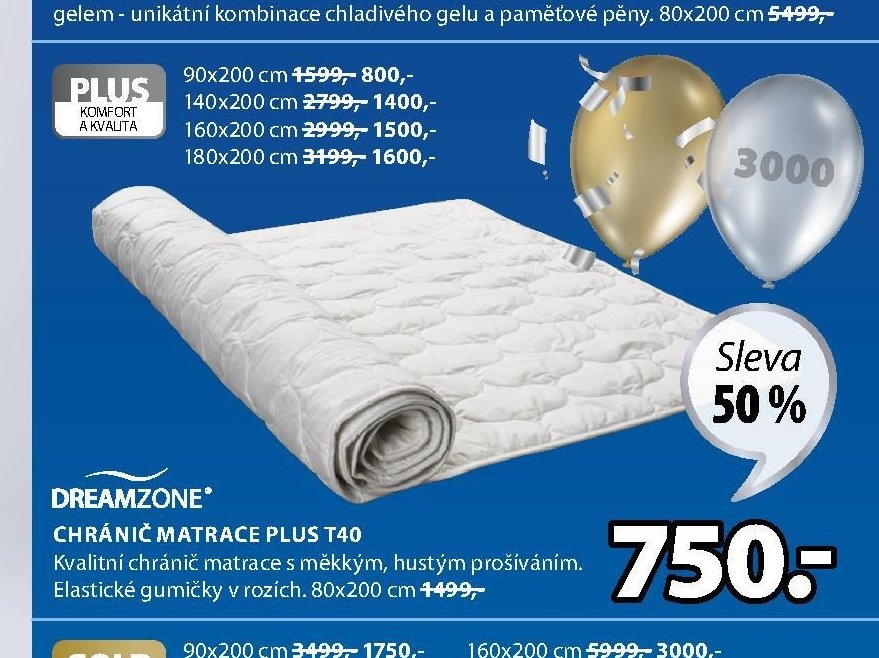 CHRÁNIČ MATRACE PLUS T40