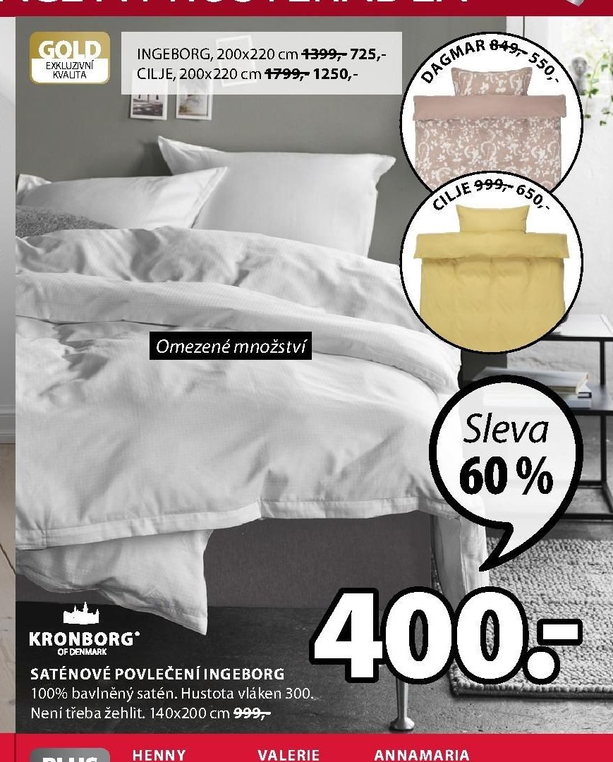 Saténové povlečení Ingeborg