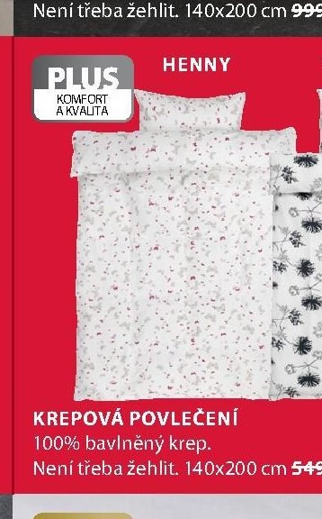 Krepové povlečení Henny