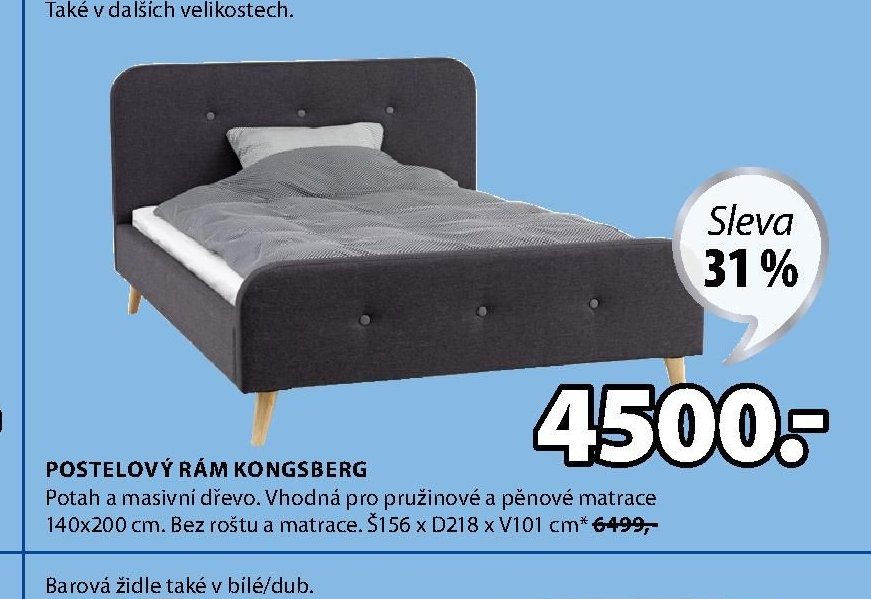 POSTELOVÝ RÁM KONGSBERG