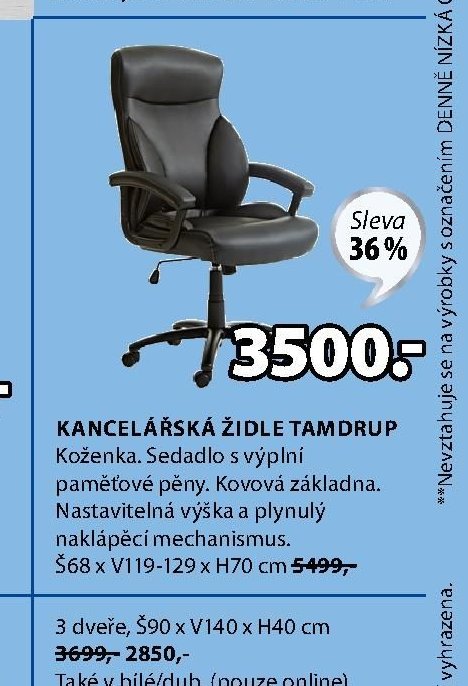 KANCELÁŘSKÁ ŽIDLE TAMDRUP