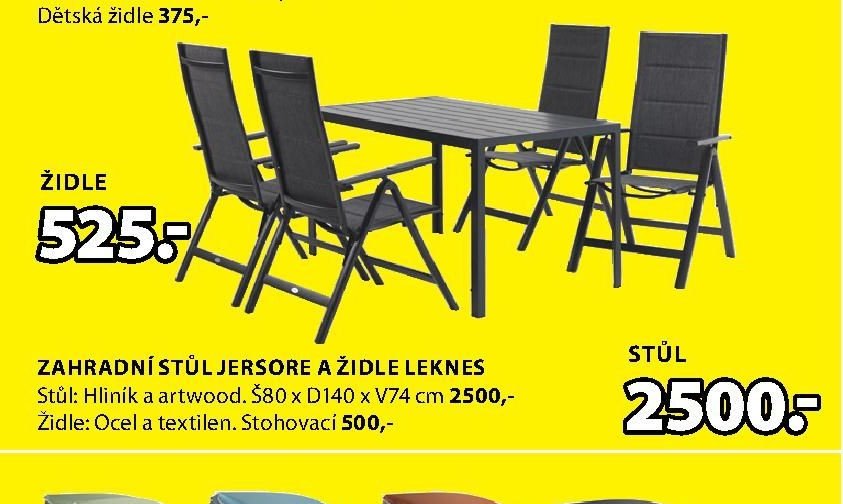 Zahradní stůl JERSORE a židle LEKNES