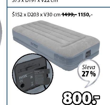 NAFUKOVACÍ MATRACE LUNEN 152 x D203 x V30 cm