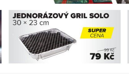 Jednorázový gril solo 30 x 23 cm