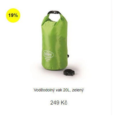 Voděodolný vak 20L, zelený