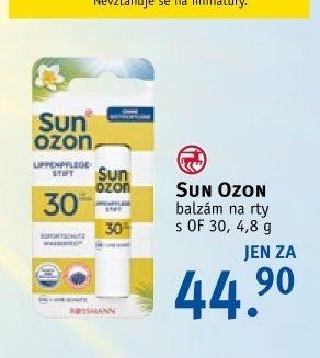 SUN OZON balzám na rty s OF 30