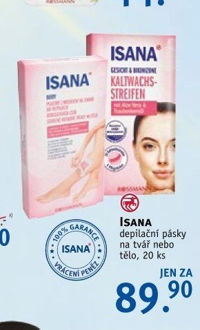 ISANA depilační pásky na tvář nebo tělo, 20 ks