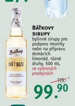 BÁŤKOVY SIRUPY