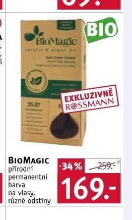 BIOMAGIC přírodní permanentní barva na vlasy - ROSSMANN drogerie aktualniletaky.eu