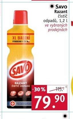 SAVO Razant čistič odpadů - ROSSMANN drogerie aktualniletaky.eu