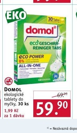 Domol ekologické tablety - ROSSMANN drogerie aktualniletaky.eu